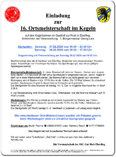 16. Ortsmeisterschaft